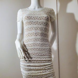 BCBG MAXAZRIA | White Vivia Stretch Lace Cocktail Dress | Size Small